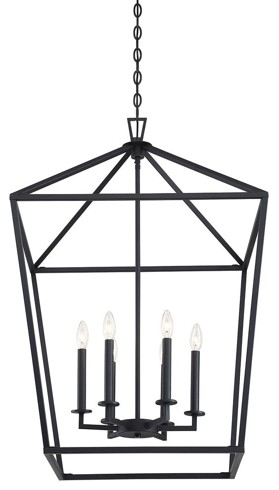 Townsend 6-Light Foyer Pendant, Bronze, Matte Black