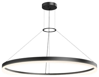 Sonneman 2318-35 Corona 48"W LED Ring Chandelier - Satin Black