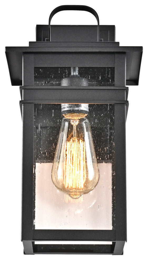 CHLOE Lighting Brian Transitional 1-Light Textured Black Outdoor Wall Sconce