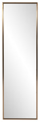 Antiqued Brushed Brass Rectangular Full Length Wall Mirror