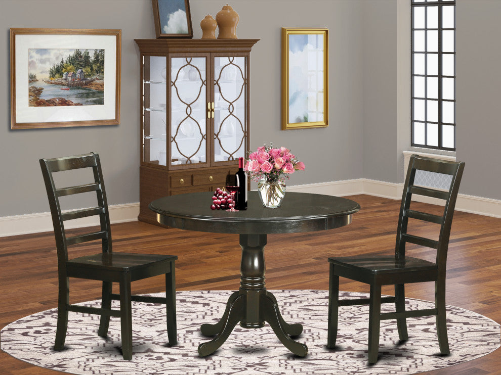 3 Pc Small Kitchen Table And Chairs Set -Kitchen Table And 2 Dinette Chairs