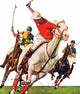 "Polo Match" Painting Print on Canvas by Maurice Bower