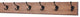 Solid Maple Wall Coat Rack, Bronze Hooks, Mahogany, 30.5"x4.5", 6-Hooks