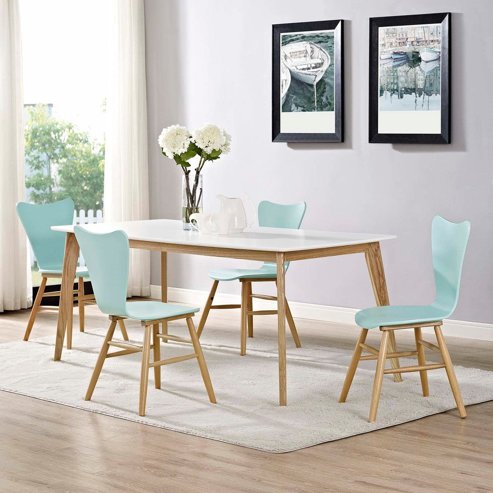 Cascade Dining Chairs, Set of 4, Light Blue