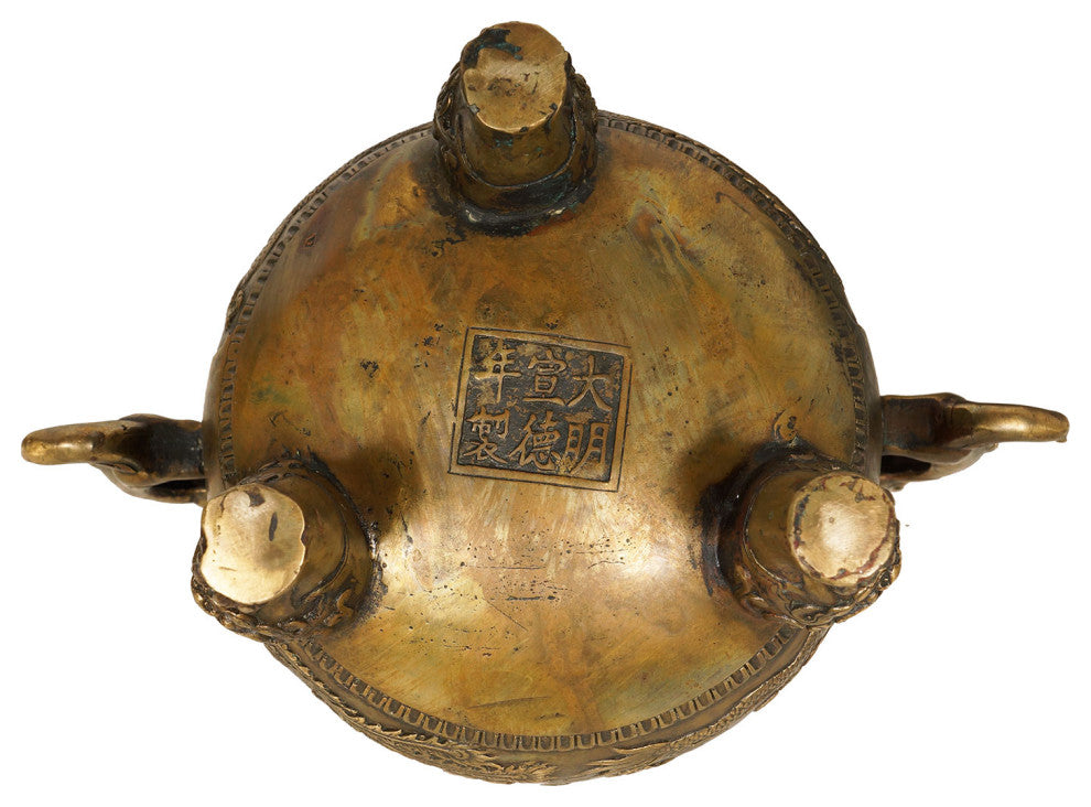 Consigned 20 Century Chinese Ming Style Bronze Incense Burner