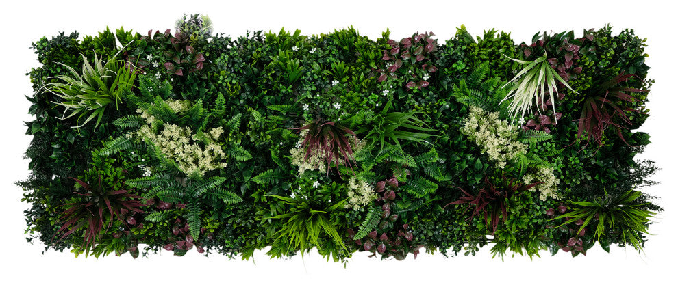 20in. x 20in. UV Resistant Corfu Island Artificial Living Wall Panels Set of 3