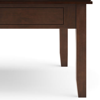 Artisan SOLID WOOD Square Coffee Table, Russet Brown