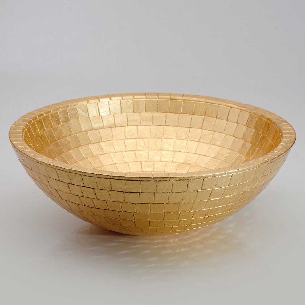 Glinka Bathroom Sink, Gold Leaf