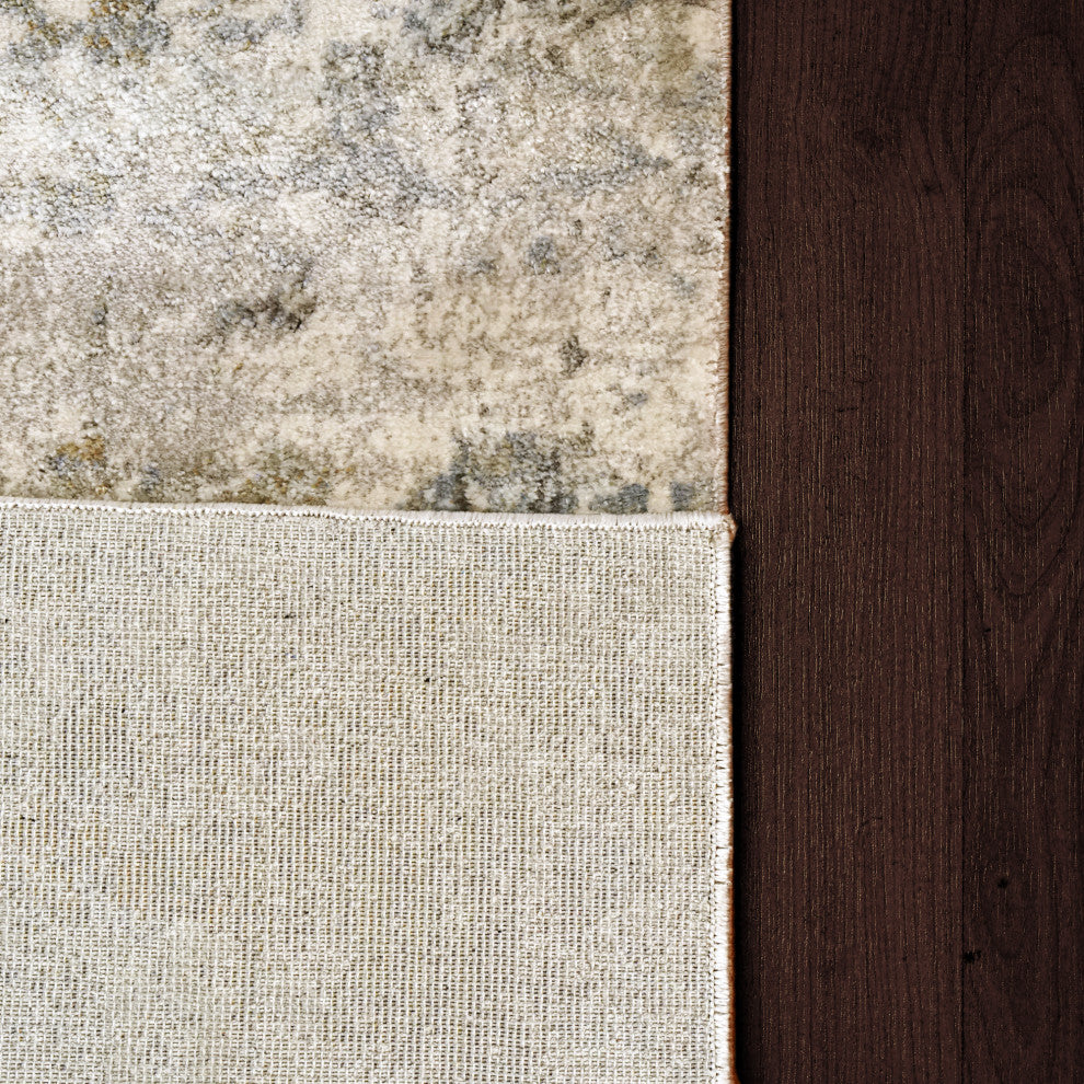 Castilla Cream And Gray Area Rug, 9X12.10