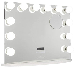 Hollywood Premiere Plus Vanity Mirror, White, Bluetooth