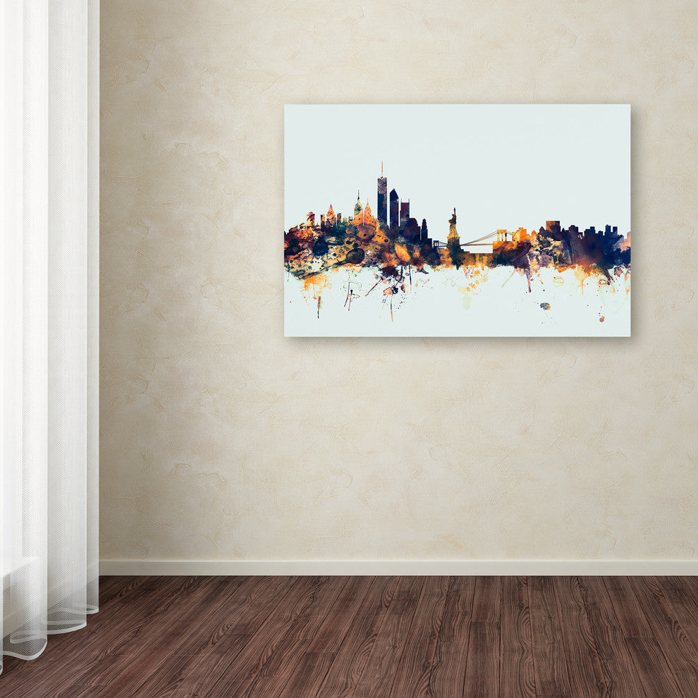 Michael Tompsett ''New York Skyline Blue'' Canvas Art, 30x47