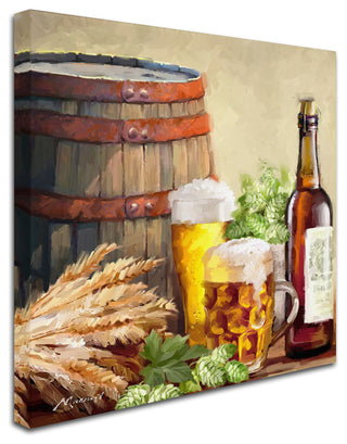 The Macneil Studio 'Beer and Hops' Canvas Art, 24"x24"