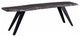 Benzara BM286418 Dining Bench, Acacia Wood, Live Edge, Gray, Black