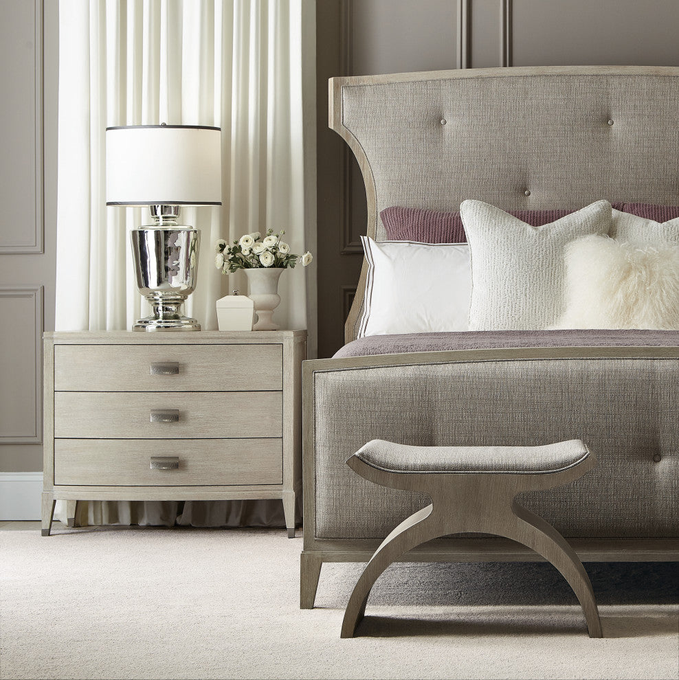 Bernhardt East Hampton Nightstand, Cerused Linen