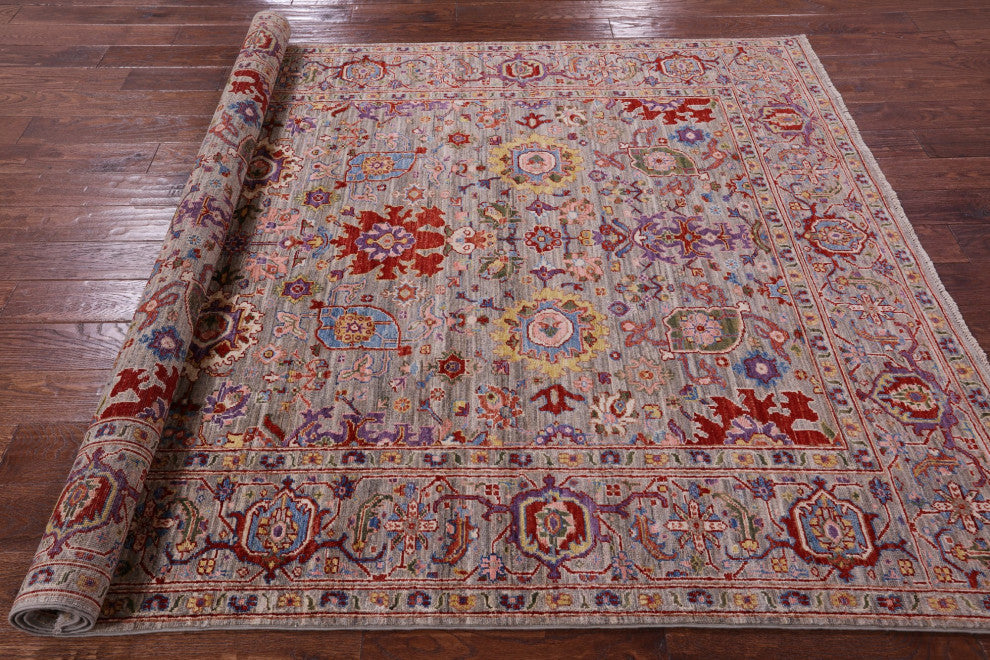 Persian Fine Serapi Hand-Knotted Wool Rug 5' 10" X 8' 2" - Q12663