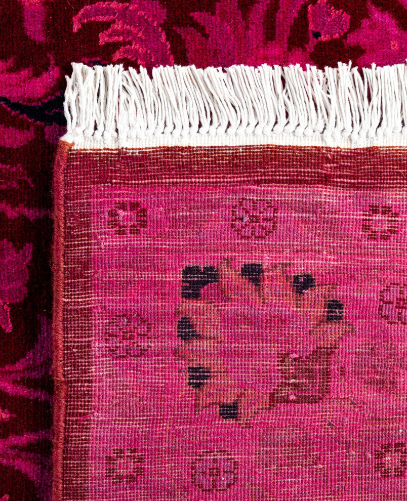 Overdyed One-of-a-Kind Hand-Knotted Area Rug Purple, 4' 0" x 6' 2"