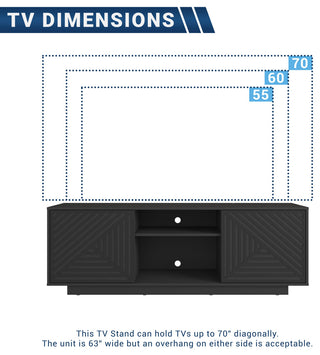Techni Mobili TV Stand for TV"™s Up to 70"�, Black