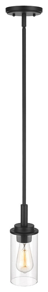 1 Light 4" Matte Black Mini-Pendant