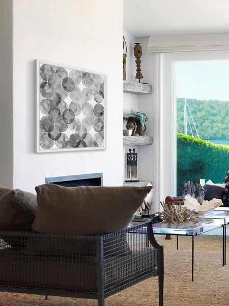 "Bubble Dimension" Framed Painting Print, 32"x32"