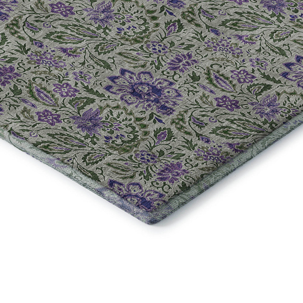 Premium Machine Washable Mayfield AMF660 Olive 3' x 5' Rug