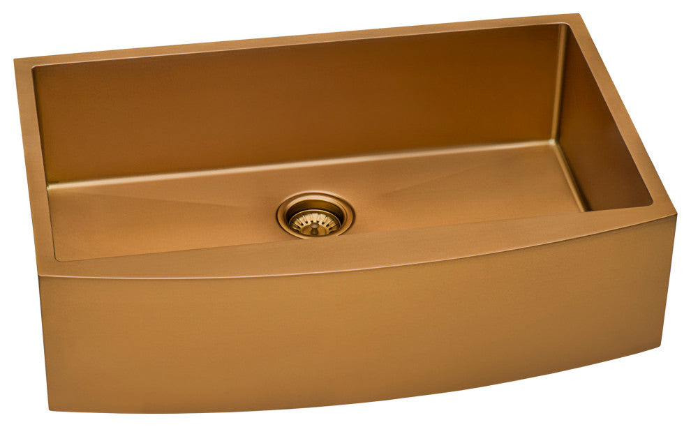30-inch Farmhouse Sink - Copper Tone Matte Bronze Stainless Steel - RVH9660CP