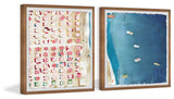 Packed Beach III Diptych, 48"x24"