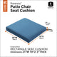 Rectangular Patio Seat Cushion Slip Cover, Foam, Empire Blue, 21"x19"x3"