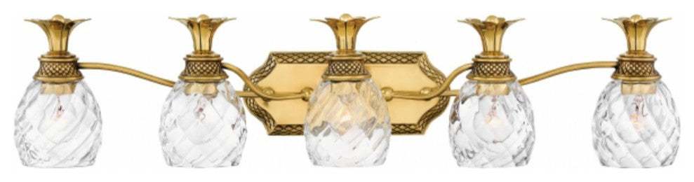 Plantation Bath 5-Light, Burnished Brass