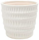 Ceramic Flower & Plant Vase, 6.1"L x 5.6"H x 6.1"W, White