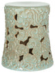 Safavieh Indoor-Outdoor Cloud Garden Stool, Reactive Aqua