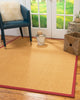 Natural Area Rugs Davlin Custom Sisal Rug, 12' x 18', Red Border