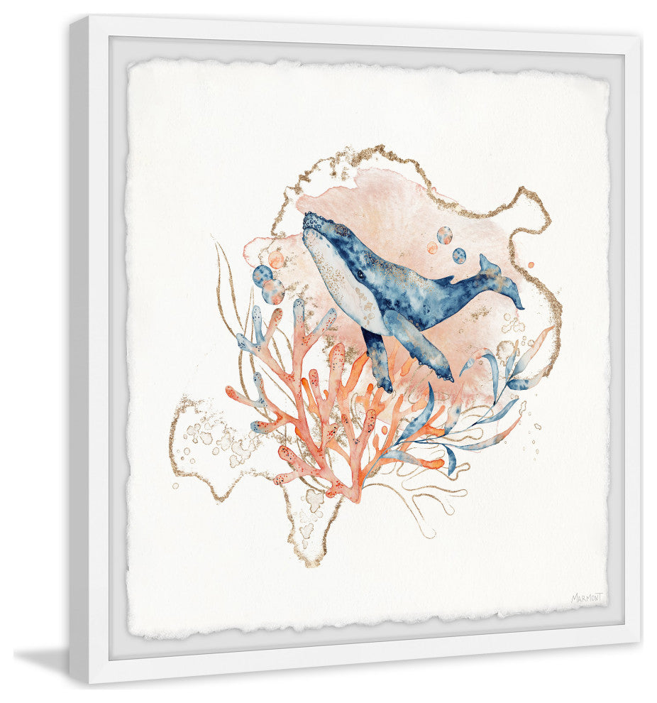 "Whale's Journey" Framed Painting Print, 12x12