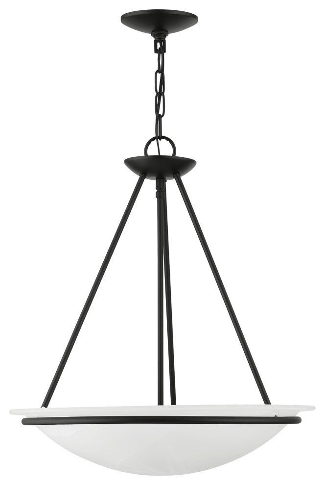 Livex Lighting Black 3-Light Pendant Chandelier