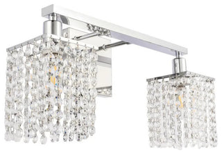 Elegant Lighting LD7008 Phineas 2 Light 18"W Bathroom Vanity - Black