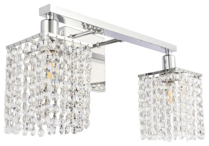 Elegant Lighting LD7008 Phineas 2 Light 18"W Bathroom Vanity - Black