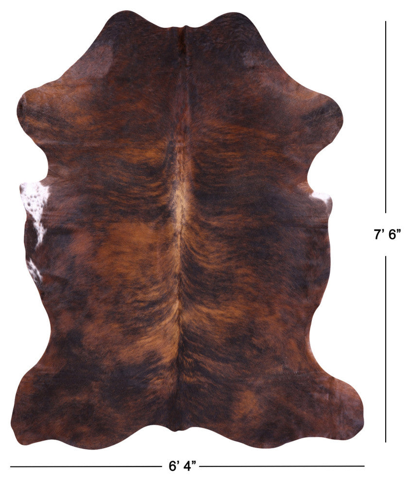Organic Natural Hair-On Cowhide Area Rug 7' 6" X 6' 4" C1982