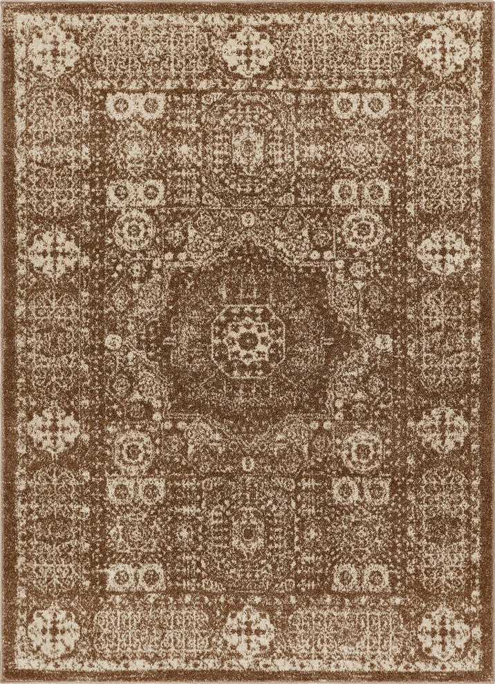 Well Woven Serenity Millie Traditional Vintage Medallion Brown Area Rug SE-18