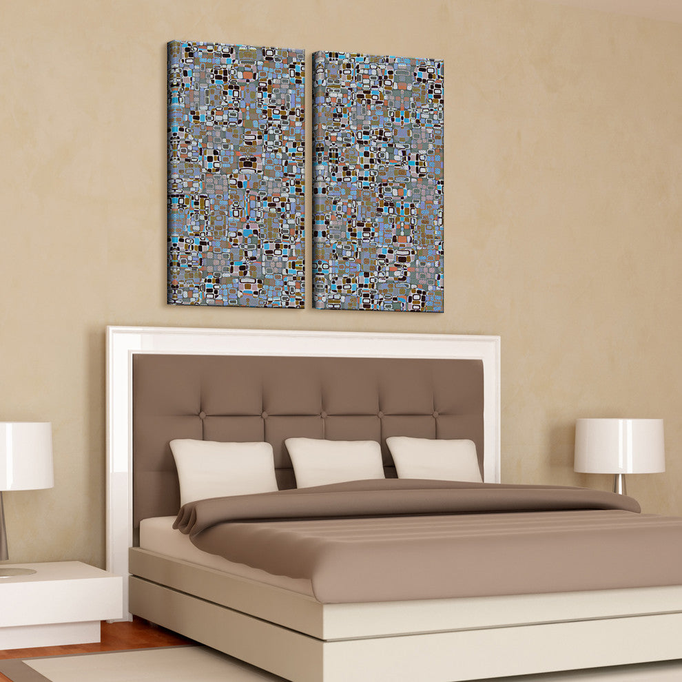 Geometric Study II-B Canvas Wall Art 2-Piece Set