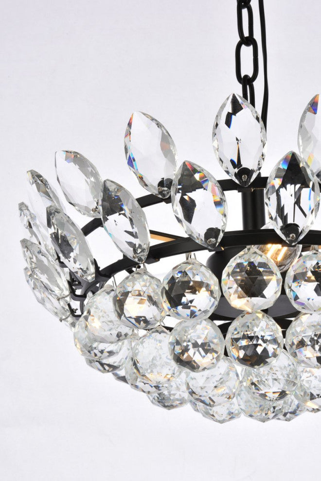 Elegant Lighting Emilia 3-Light Pendant Black