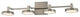 Contemporary Vanity by Kalco, Satin Nickel, 5"