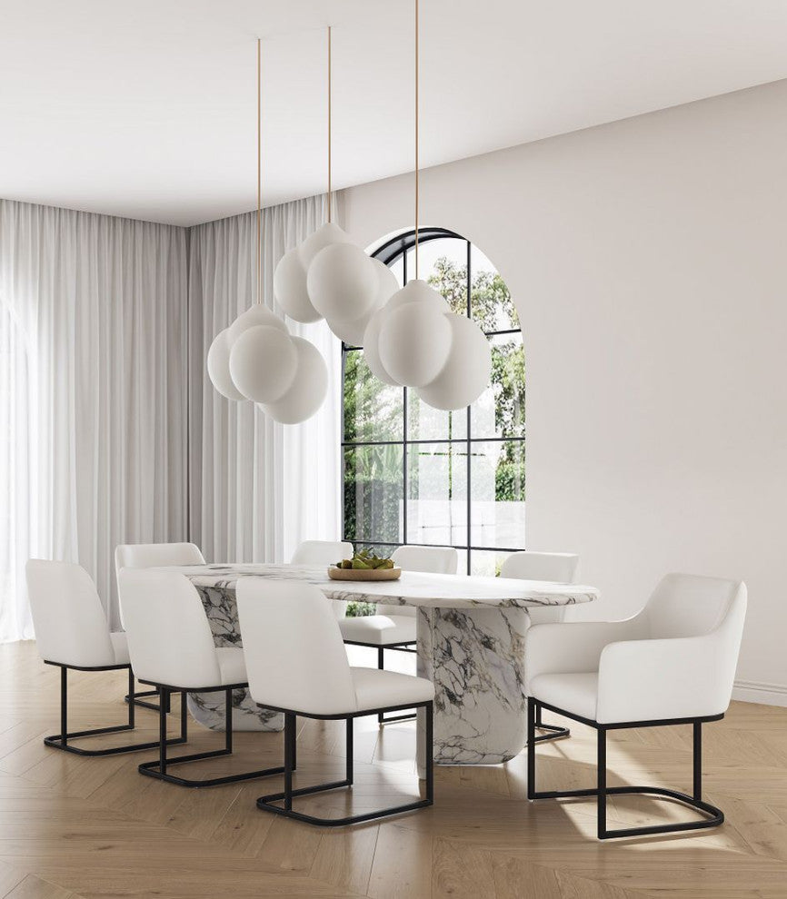 Manhattan Comfort Serena Dining Chair, Set of 8, Cream
