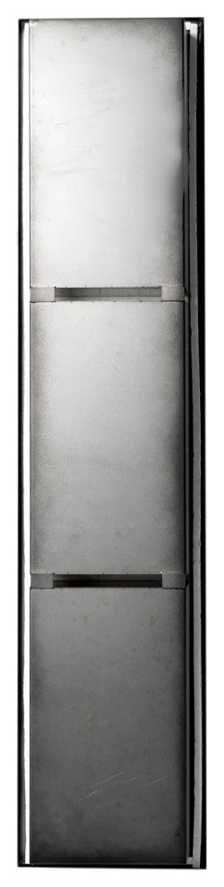 ALFI 8"x36" Black Matte Stainless Steel Vertical Triple Shelf Bath Shower Niche