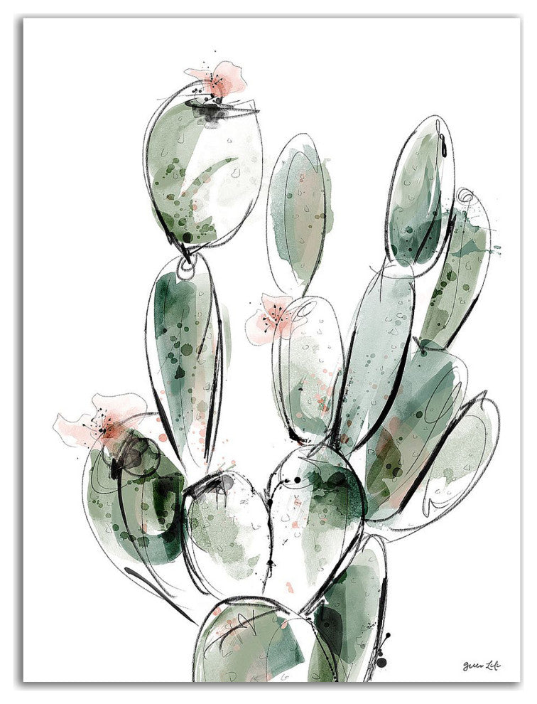 "Prickly Pear" by Green Lili, Print on Canvas, 18"x24"