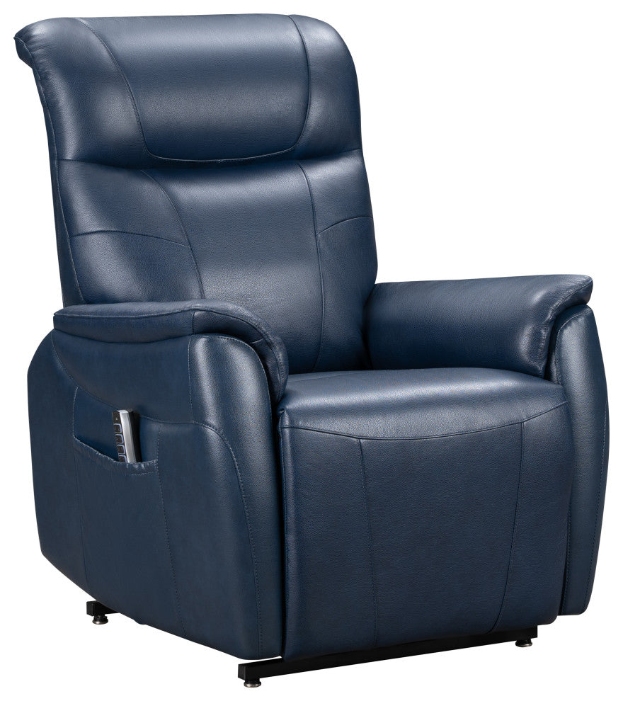 Leighton Lift Chair Recliner, Head Rest/Lumbar/Lay Flat Mechanism, Navy Blue