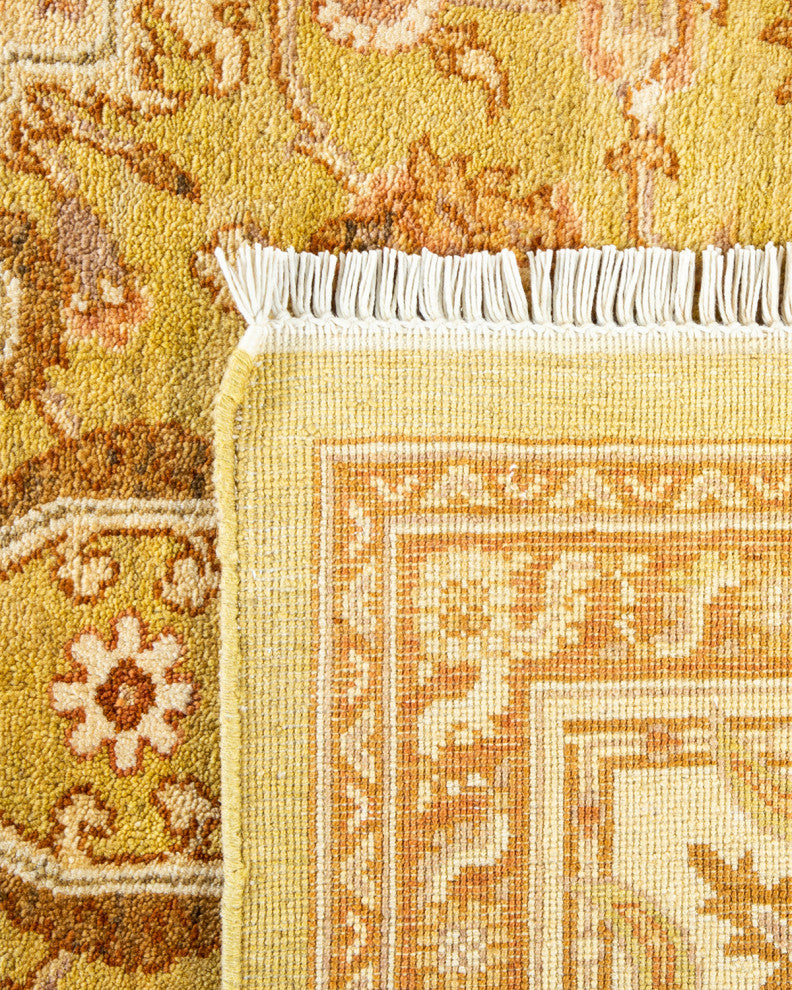 Eclectic, One-of-a-Kind Hand-Knotted Area Rug Green, 6' 1" x 9' 3"
