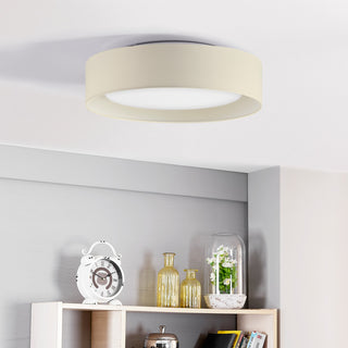 Naomi 15.75" 3 Light Flush Mount Ceiling Fixture in Beige