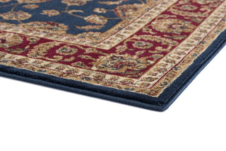 Sariya Transitional Oriental Navy Rectangle Area Rug, 9' x 12'