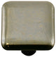 Art Glass Fractured Knob, Alum Post, Silver