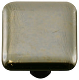 Art Glass Fractured Knob, Alum Post, Silver