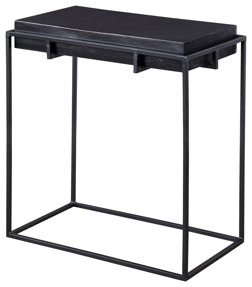 Telone Modern Black Side Table